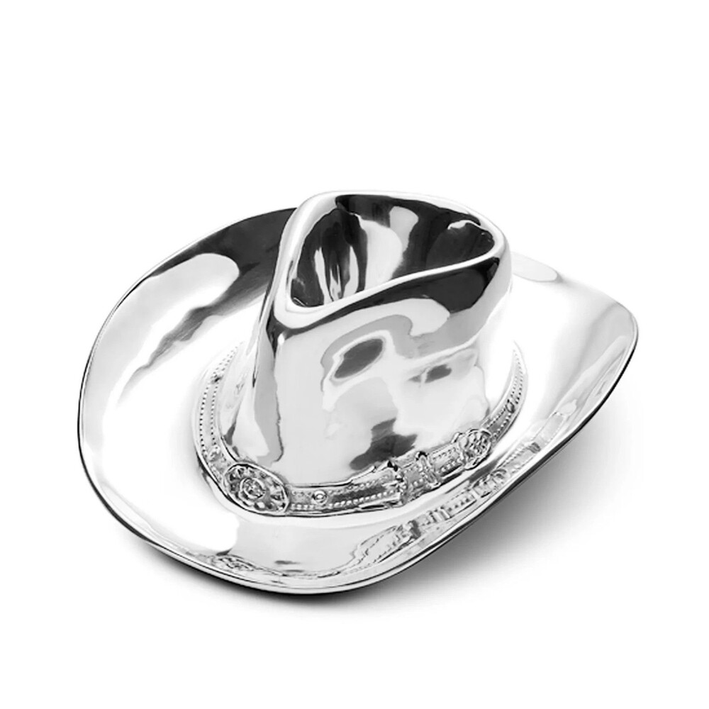 Wilton Armetale Cowboy Hat Chip Dip Server Tray 15.5in Western Handmade